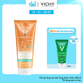 Kem chống nắng toàn thân dạng gel sữa không gây nhờn rít Vichy Ideal Soleil Body Milk Gel SPF50 UVB+UVA 200ml