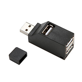USB to USB2.0 3Port Splitter Adapter Hub Expansion for PC Laptop Notebooks Black