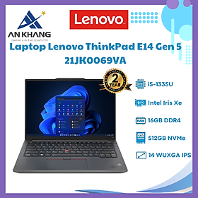 Mua Laptop ThinkPad E14 GEN 5 21JK0069VA (i5 1335U/ 16GB/ 512GB SSD/14 inch WUXGA/NoOS/ Black/ Vỏ nhôm/2Y) - HÀNG CHÍNH HÃNG