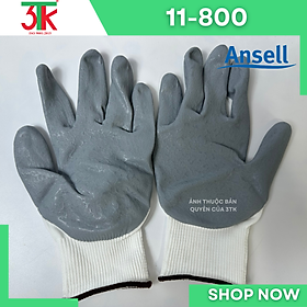 Găng tay Ansell hyflex 11-800, bảo hộ lao động cơ khí, kỹ thuật, ôm sát tay, linh hoạt