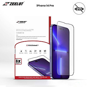 Dán Cường Lực Chống Nhìn Trộm dành cho iPhone 14/14 Plus/14 Pro/14 Pro Max SOLIDSLEEK ZEELOT - Hàng Chính Hãng