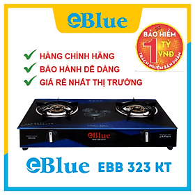 Bếp gas đôi mặt kính Eblue EBB 323 KT hàng chính hãng