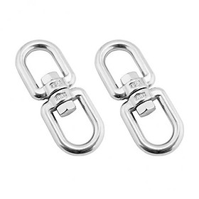 2X 2pcs Outdoor Stainless Steel Hook Climbing Hiking Carabiner Survival