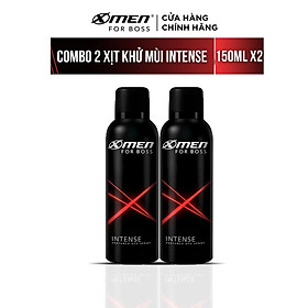 Combo 2 Xịt Khử Mùi XMen For Boss Intense 150ml/chai