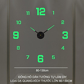 Mua Đồng hồ treo tường tự làm DIY  kim và số có dạ quang  loại nhỏ đường kính 80-130cm