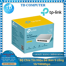Thiết bị chia mạng TP-Link TL-SF1005D (10/100Mbps/ 5 Cổng/ Vỏ Nhựa) - Hàng chính hãng FPT phân phối