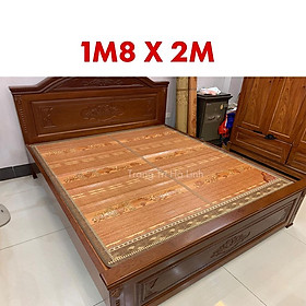 Mua Chiếu trúc tăm vân gỗ in hoa lót lụa cao cấp