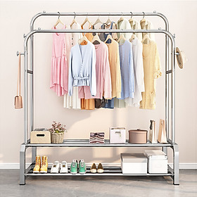 Mua Giá Treo Quần Áo INOX Cao Cấp Chịu Lực 160kg Chắc Chắn Giá Kệ Phơi Đồ 2 Thanh Sức Chứa Lớn