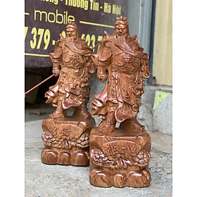 Mua Tượng quan công cầm đao gỗ hương kt cao 60cm