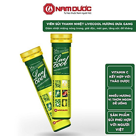 Viên sủi thanh nhiệt Livecool - Hương dưa gang hỗ trợ giảm nóng trong người