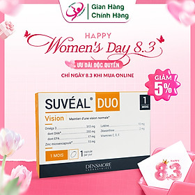 Vitamin Bổ Mắt Cao Cấp Từ Pháp Suvéal Duo: Chống Tia Sáng Xanh, Giảm Tổn Thương Mắt Do Quá Trình Oxh Trong Học Tập, Làm Việc, Tuổi Tác, Phòng Ngừa Và Hỗ Trợ Điều Trị Đục Thủy Tinh Thể, Thoái Hóa Điểm Vàng