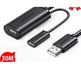 Mua Dây USB 2.0 nối dài dài 30M Active có CHIP UGREEN US121 10326 (màu đen) - Hàng Chính Hãng