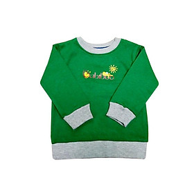 Áo nỉ bông cotton cổ tròn tay dài BABIBOO - BB97