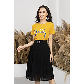  Chân Váy Xếp Ly Midi Nữ LUPERI LFCV590 Chất Vải Voan Hàn Siêu Mát Cho Nữ Công Sở