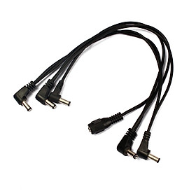 1 To 5 Effects Pedal Power Daisy Chain Cable Guitar - Black