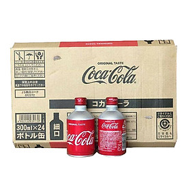 Hình ảnh 1 Thùng 24 Chai Nước Ngọt Coca Cola Chai Nhôm Nhật 300ml - Nội địa Nhật Bản