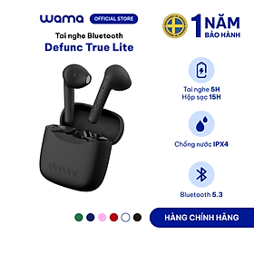 Tai nghe music không dây Bluetooth 5.3 Defunc True Lite, thời gian nghe tối đa 20H, chống ồn môi trường, sạc nhanh 1.5h - Hàng chính hãng