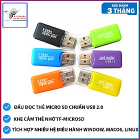 Đầu đọc thẻ nhớ  USB 2.0 tốc độ cao dành cho mọi hệ điều hành 