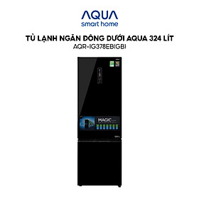 Mua Freeship Toàn Quốc - Tủ lạnh ngăn đông dưới Aqua 324 Lít AQR-IG378EB(GB) - Bảo hàng 2 năm - Hàng chính hãng