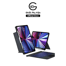 Mua Bao Da Wiwu Kiêm Bàn Phím 2IN1 Tách Rời Hỗ Trợ Trackpad Và Có Đèn LED Dành Cho iPad - Hàng Chính Hãng