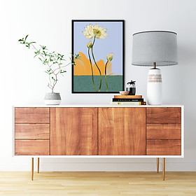 Mua Tranh Canvas sơn dầu hoa sen trắng thanh nhã - HTG001