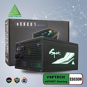 Mua VSPTECH ES650W (650W) (LED màu ngẫu nhiên RGB  Chuẩn 80Plus  Chuyên Main 2CPU)