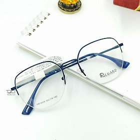 GỌNG KÍNH KIM LOẠI ĐA GIÁC, NỮA KHUNG UNISEX, CHÍNH HÃNG REGARD RM0009