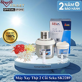 (Phiên Bản Mới) Máy Xay Thịt Đa Năng SEKA SK2289 Cối inox 2L Thủy Tinh 0.6L - Hàng Chính Hãng Bảo Hành 2 Năm