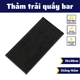 Mua Thảm trải bar cao su 15x30cm tấm lót chống rỉ nước pha Espresso cafe rang xay thảm lót quầy pha chế