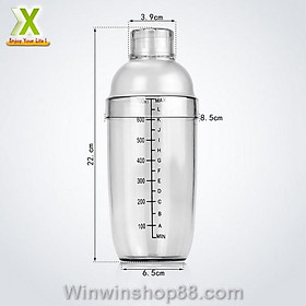 Bình pha chế trà sữa Shaker 700ml loại tốt đồ pha trà cafe trà sữa bartender Andhere