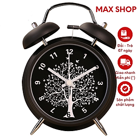 Mua Đồng Hồ Để Bàn Hai Quả Chuông Họa Tiết Cây Chuông Báo Thức Siêu To
