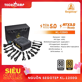 Hình ảnh Nguồn SEGOTEP KL1250G 80 PLUS GOLD PCIE 5.0 ATX 3.0 JAPAN CAPACITOR - Hàng chính hãng