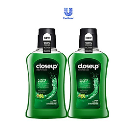 Combo 2 nước súc miệng CloseUp Nature Boost (300mlx2)