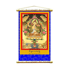 Tranh vải nẹp gỗ, tranh sáo trúc, hình Phật giáo, thangka Tây Tạng, Mandala