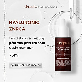 Serum kẽm Ekseption Hyaluronic ZnPCA, HA + 1% ZnPCA giảm mụn, kiềm dầu 75ml