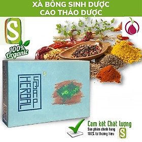 Set 3 bánh Xà Bông tắm gội đầu Sinh Dược Cao thảo dược Cho Da Dị Ứng giảm Mụn , xà phòng handmade 100% từ thảo mộc thiên nhiên 100gr