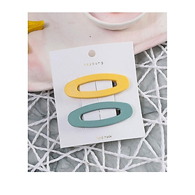 Sét 2 kẹp tóc ovan nhiều mầu kah104