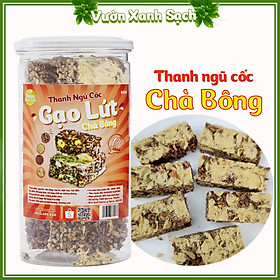 Thanh ngũ cốc gạo lứt  Chà Bông / Thanh cốm năng lượng /hạt dinh dưỡng / (Hộp 180G x 7 thanh)Đồ ăn vặt Vườn Xanh Sạch 	