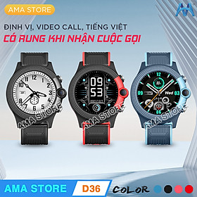 Đồng hồ Thông minh Định vị có Rung, gọi Điện thoại, Video Call, thay được Nhạc chuông AMA Watch D36 Tiếng Việt dành cho Trẻ em, Học sinh Hàng nhập khẩu