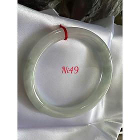 Vòng Tay Nữ Đá Cẩm Thạch Tr Lý A Sao Ni 49mm x chột 6,8mm Mùa Trắng Xanh Lý Nhẹ bóng đẹp nữ 45kg - 49kg đeo ạ