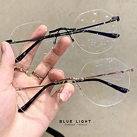 Kính Chống Ánh Sáng Xanh Không Viền Giả Cận, Gọng Kính Cận Mắt Vuông Tròn Hàn Quốc - BLUE LIGHT SHOP