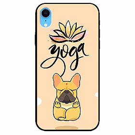 Ốp lưng in cho Iphone Xr Mẫu Cún Yoga