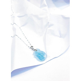 Dây chuyền bạc và Hồ Ly đá Aquamarine