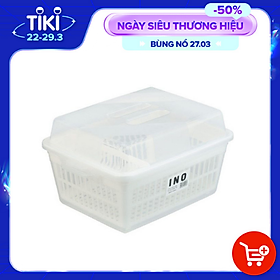 Rổ úp bát đĩa có nắp Inomata nội địa Nhật Bản