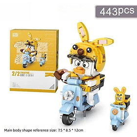 Đồ Chơi Lắp Ráp Vịt Lái Moto 443Pcs 1676