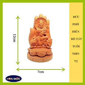 PHẬT BẢN MỆNH PHỔ HIỀN BỒ TÁT- TUỔI THÌN, TỴ BẰNG GỖ TƯỢNG ĐỂ Ô TÔ, BÀN LÀM VIỆC, QUÀ TẶNG