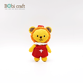Thú bông len Bobicraft - Sư tử Leo Nhí - Noel- Đồ chơi an toàn Quà tặng bé