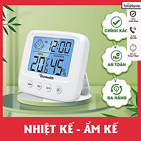 Nhiệt Kế Phòng Điện Tử Ẩm Kế 4 Trong 1 Đo Nhiệt Độ Và Độ Ẩm Báo Thời Gian Cảnh Báo Cảm Xúc Có Đèn Led Phòng Ngủ Cho Bé Đa Năng, Tiện Dụng