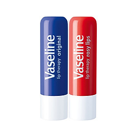 Bộ 2 son dưỡng môi Vaseline dạng thỏi 4.8g: Mềm Mịn và Hồng Xinh