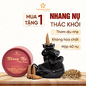 Mua nhang nụ tặng thác khói - Nhang Nụ Trầm Hương Cao Cấp - 16 năm - Mùi hương thơm ngọt, an toàn cho phòng điều hòa - Thiên Mộc Hương